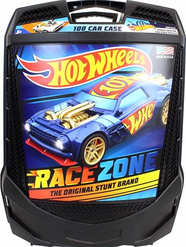 Hot Wheels 100-Car Storage Case – Large Capacity Organizer for 1:64 Die-Cast Vehicles with Handle and Latch, Durable Portable Carrying Case for Kids, Travel, and Toy Car Collectors - style: 100 Car Carry Roller