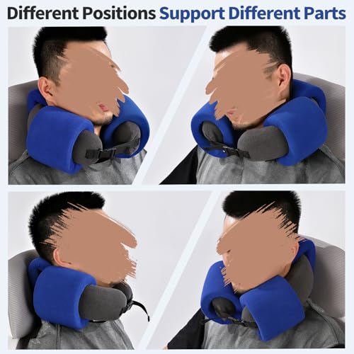 3-Ring Memory Foam Travel Neck Pillow It has obtained a Patent. The Three Rings can be movably Adjusted to Provide Flexible Support for The Neck, Head, and Other Areas.Blue - color: Blue