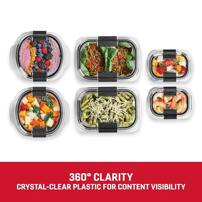 Rubbermaid Brilliance® Round and Rectangular Leak Proof Food Storage Containers, 12 Piece Set - size: 12-Piece