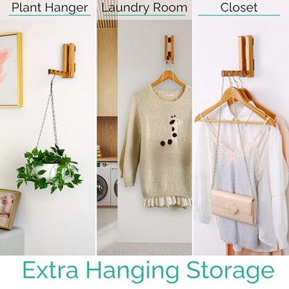 Clothes Drying Rack Wall Mounted, Foldaway Clothes Rail - Multi-Functional Organizer for Laundry Rooms, Hanging Decor, Bathrooms - Adds a Modern Touch to Your Space, Durable and Space-Saving Solution