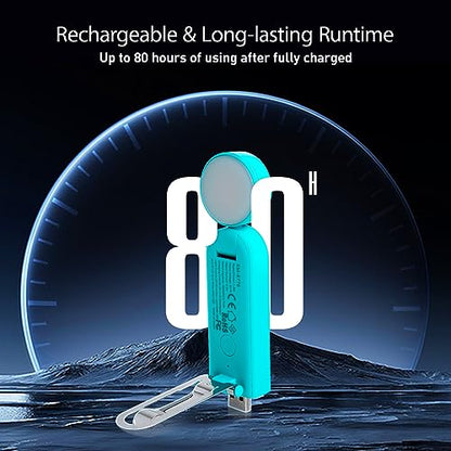 VAVOFO USB Rechargeable Book Light, Blue Light Blocking, Amber Light Clip On Bookmark Shaped Reading Light, Eye Care 6 LEDs Book Light for Bookworms Reading in Bed with 9 Lighting Modes (Blue) - color: Blue