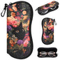 Sunglasses Case with Belt Clip, Ultra Light Neoprene Zipper Soft Padded Glasses Case for Women Men - color: Garden Cat