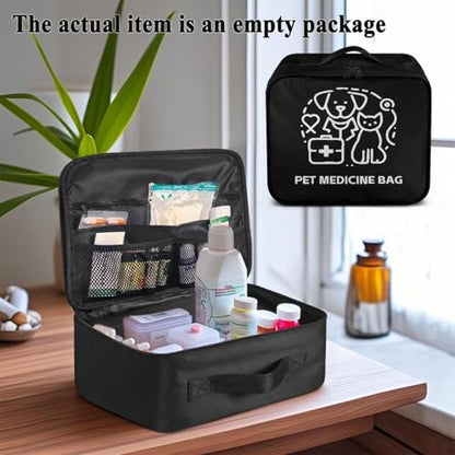 First Aid Kit Bag Pet Paw Cute Dog Print Empty Medic Bag for Pet Friendly Households and Outdoor Adventures Featuring Wear Resistant Material Breathable Construction Easy Access - color: Cute Dog