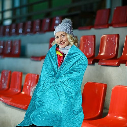 Preboun 4 Pack Large Waterproof Stadium Blankets Thick Warm Fleece Picnic Camping Blankets for Cold Weather Football Games Concerts Beach Outdoor Activities Homeless Donations(Multi) - color: Multicolor