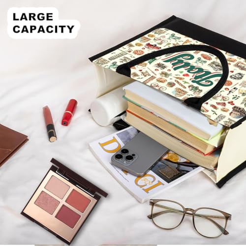 Seattle Italy Chicago New York Las Vegas Paris Gifts for Women Canvas Tote Bag Mother's Day Gifts for Women - color: Italy