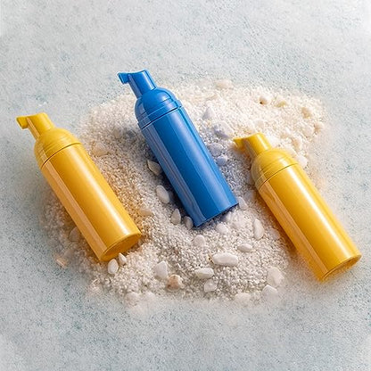 Tekson 3 PCS Soap Foam Bottle (2 oz), Empty Travel Foaming Lash Shampoo for Cleanser, Dispenser (Blue) - color: Blue, size: 3pcs