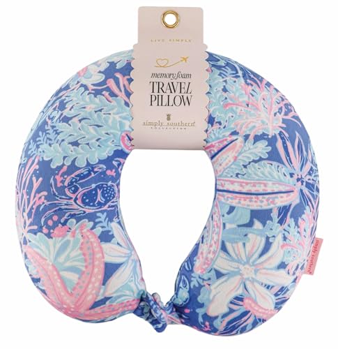 Simply Southern Memory Foam Travel Neck Pillow Reef - color: Reef