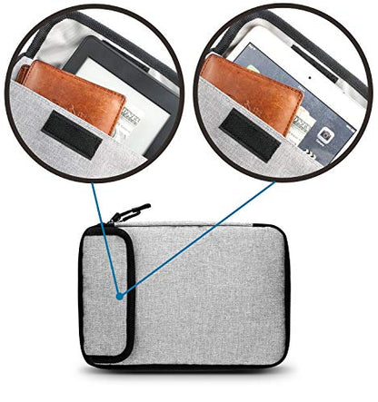 Travel Cable Organizer Bag Double Layer Waterproof Portable Electronic Accessories Organizer for USB Cable Cord Phone Charger Headset Wire SD Card with 10pcs Cable Ties(Grey)