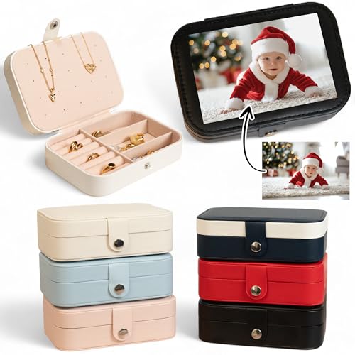 Custom Travel Jewelry Organizer, Jewelry Box, Ring Holder For Jewelry, Travel Accessories For Women, Jewerly Organizator, Bridesmaid Gifts - color: Custom Photo
