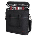 Tirrinia Insulated Wine Gift carrier - 3 Bottle Travel Padded Wine Carry Cooler Tote Bag with Handle and Adjustable Shoulder Strap, Black - color: Black