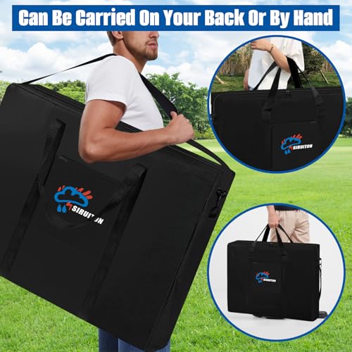 SIRUITON Folding Table Storage Bag Fits 4FT Folding Tables, Portable 600D WaterProof Carry Bag for Folding Picnic/Camp Tables with Reinforcing Plate & Shoulder Strap, 24" D x 26" W x4.5 H - size: 1P - 4FT Folding Tables bag