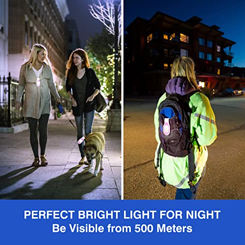 Nursing Night Light Clip on Rechargeable NightShift Nurse Light Hands Free LED Flashlights Running Lights for Walking Running Pets Outdoor Emergency (Pink) - color: Pink