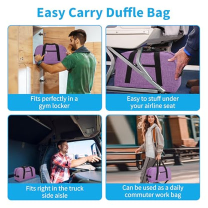 Apenze Small Gym Bag 14 inch lightweight Carry On Mini Duffel Bag for Travel Sport - Lavender Purple - color: Lavender Purple