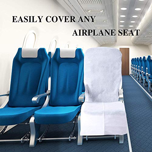 Disposable Seat Covers and Armrest Covers for Airplane Railways, Train, Bus, Office,Movie Theatre and Taxi,Eco-Friendly/Recyclable/Portable Non-Woven Seat Surface Protective Pad (Pack of 2)