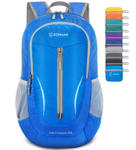 ZOMAKE Ultra Lightweight Packable Backpack 25L, Foldable Hiking Backpacks Water Resistant Small Folding Daypack for Travel(Dark Blue-NEW) - color: Dark Blue-new