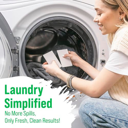 Rockin' Green Active Wear Travel Laundry Detergent Sheets Unscented - Mess-Free Laundry Sheets Detergent with Sodium Bicarbonate - Easily Dissolvable Laundry Soap for Traveling (104 Loads) - size: 104 Loads
