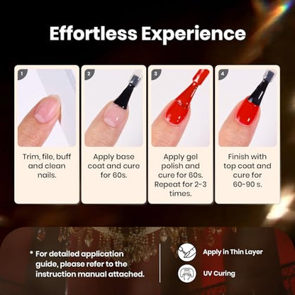 beetles Gel Polish Set - Gel Nail Polish Kit Gilded Veil 25 Colors Black White Burgundy Blue Nude Grey Green Glitters UV Led Nail Polish with Top Base Coat Soak off Nail Art Gift for Women - color: 0- Gilded Veil collection