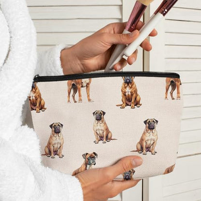 Boxer Dog Makeup Bag, Boxer Lovers Gifts Cosmetic Bag for Women, Dog Mom Lovers Owner Gifts for Women Christmas, Pet Lover Gift Zipper Travel Makeup Pouch for Purse - color: boxer