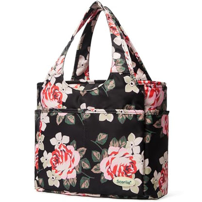Extra Large Insulated Lunch Tote Bag for Women Men, Leakproof Cooler Lunch Box Shoulder Purse with Side Pockets for Work - Grey - color: Gray