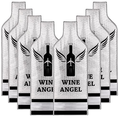 [UPGRADED PROTECTION] 8 Set (16 pcs) Reusable Wine Bags for Travel, Wine Travel Protector, Bottle Travel Sleeve Case For Airplane, Car, Cruise, TRIPLE Protection Luggage Leakproof Safety Impact Resist - size: 8 Set