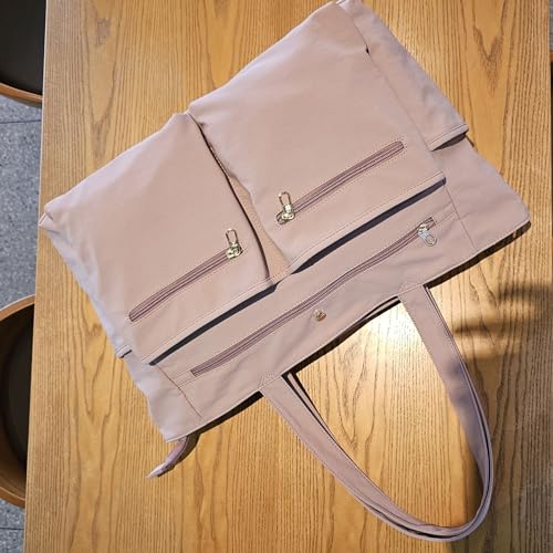 Weekender Bag Carry On Bag Overnight Tote Travel Duffle with 13 Pockets for Travel,Work，Gym,Beach,Teacher,Nurse - color: Pinklish Purple
