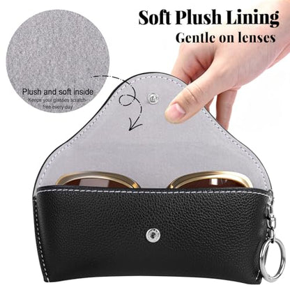 RayLove Glasses Case Hard Shell, Portable Sunglasses case Travel Protection Glasses Case, Reading Glasses Case for Women Men - color: Black