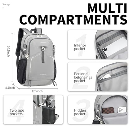 35L Lightweight Packable Backpack – Durable Foldable Daypack for Travel, Hiking, and Gym (Grey) - color: 35l-grey