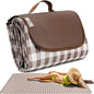 HX&OD Picnic Blanket Outdoor Extra Large Picnic Mat 80"X60" Camping Blanket Beach Blanket Foldable Waterproof Sand Mat Hiking Travel Family Concerts(Brown) - color: Brown, size: 80”x 60”