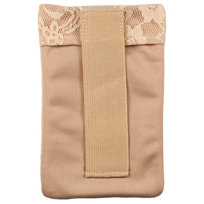 Braza Secret Stash - Lace Bra Travel Pocket Pouch - Beige, One Size