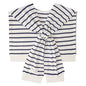 WaJuemy Women's Sweater Shawl Wraps Sleeves Knitted Collar Sweater Scarf Top Casual Lightweight Shoulder Cape Accessories - color: 15 Navy White Stripe X
