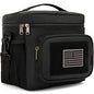 FlowFly Tactical Lunch Bag Large Insulated Lunch Box Cooler Tote for Men, Women with MOLLE/PALS Webbing (Black) - color: Black, size: Medium