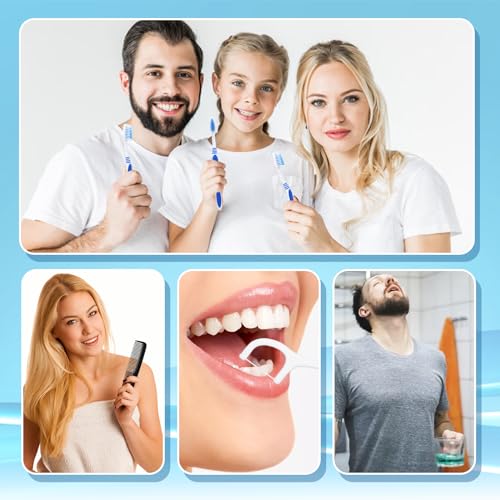 10 Set Travel Toothbrush Kit Bulk,Disposable Toothbrush with Toothpaste Set with Mouthwash,Toothpaste,Cover,Comb,Zip Bag,Floss Picks,Toothbrushes Set for Homeless,Travel - size: 1 Count (Pack of 10)