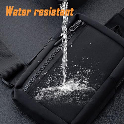 USHAKE Small Crossbody Bags for Women Men - Mini Sling Bag for Traveling and Hiking - color: Black