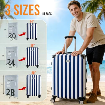 15Pack Travel Vacuum Storage Bags with Rechargeable Wireless Electric Pump - 5300Pa, 3 Sizes Space Saver Seal Bags Fit for (24/28/30 Inch) Carry on Luggage Suitcase, Travel Essentials Packing Cubes