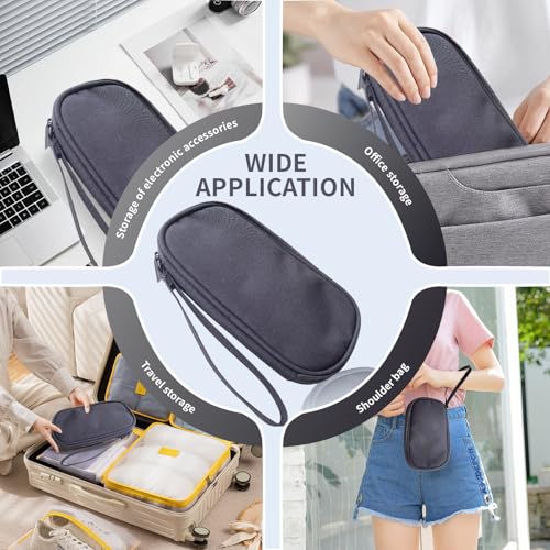 Electronics Organizer Travel Case, Cable Organizer Travel Essentials Tech Pouch,Suitable for Charger, Cable, Phone，Flash Drive,Black - color: Black