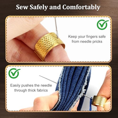 LIBLAIN Mini Sewing Kit, Small Travel Sewing Kit with Big Eye Steel Needles for Adults and Beginners, Needle and Thread Kit for Hand Sewing (43Pcs, 5Pack) - size: 5 Pack