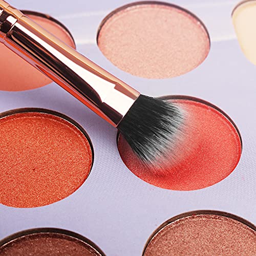 Real Perfection Makeup Brush Set 16 Pcs with 1 Eyebrow Razor Premium Synthetic Foundation Powder Concealers Eyeshadow Blush Makeup Brushes Make up Brushes Kit (Pink) - color: Pink