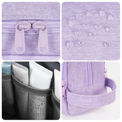 Toiletry Bag for Men Hanging Dopp Kit Water Resistant Shaving Bag Small Toiletry Bag for Traveling (Denim Pure Purple) - color: Denim Pure Purple