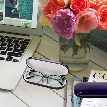 FEIQIAO Hard Shell Glasses Case, Men's And Women's Portable Travel Eyeglass Case - color: A-blue