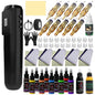 Tattoo Kit, Wireless Tattoo Gun Kit with LED Display 1600mAh Battery Rotary Tattoo Machine Kit for Beginners Complete Set with 10PCS Cartridge Needles, Ink Set, Transfer Gel and Transfer Papers