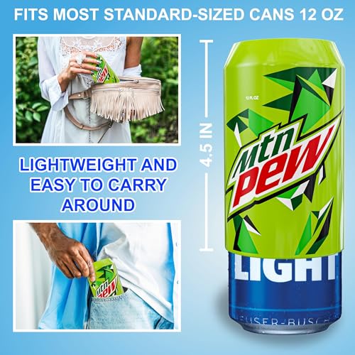 BeerSkin Skywin Silicone Can Covers that Look Like Soda - 10 Pack 12 oz (355ml), Reusable & Durable Soda Can Cover, Fun Kozies for Cans for Camping, Parties, Outdoor, Beach Accessories (Lemon Green) - size: Lemon Green