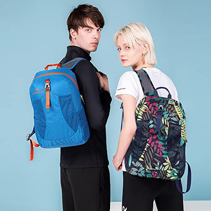 sinotron 22L Lightweight Packable Hiking Backpack, Small Hiking Backpack Day Pack for Women Men Travel Camping Vacation - color: Leaf - a