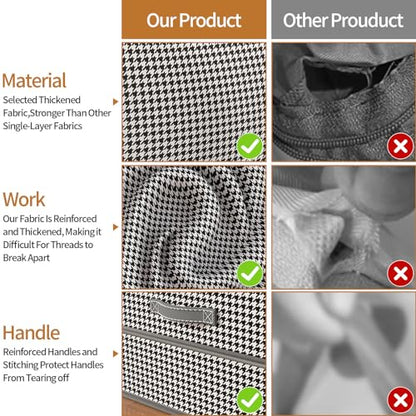 4 Pcs Self Compression Storage Bags, Large Capacity Ultra Space Saving Clothes Storage Bags for Sweater, Sheet, Bed, Blanket Storage Organizer with Window Handle, Comforter Bags with Zipper