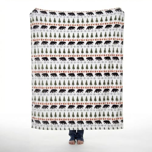Carstens, Inc. Travel Blanket, Premium Compact 2-in-1 Airplane Blanket/Pillow, Evergreen Bear - color: Evergreen Bear