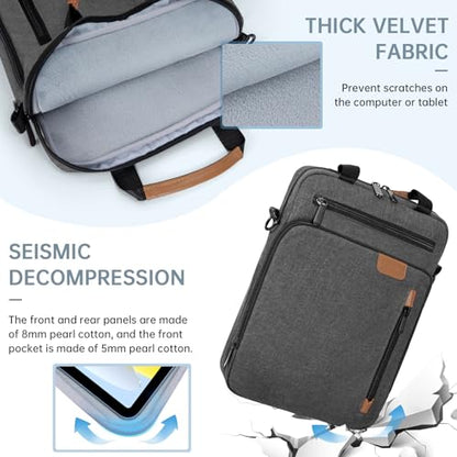 15 inch Laptop Sleeve Bag,Padded Protective Travel Carrying Case for New 15"/15.3" MacBook Air M5 M4 M3 M2 2026-2023,Dell XPS 15 Plus,15 Inch Surface Laptop 7/6/5/4/3,Galaxy Tab S9 Utra 14.6" - color: Grey, size: 15 Inch