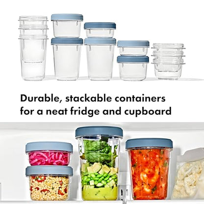 OXO Good Grips Twist & Stack Container – 5 oz – 3 Pack - style: 5 oz