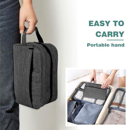 Travel Toiletry Bag - Durable Waterproof Material with Multi-Compartment Organization, Compact Size, Lightweight Portable Hanging Dopp Kit for Toiletries & Travel Accessories (black)