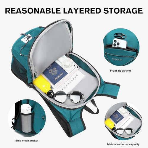 Ultra-Light Soft Daypack 15L/20L, Cushioned Breathable Back Panel Backpack, Lightweight Packable Travel Backpack (Green, 15L) - color: Green, size: 15L