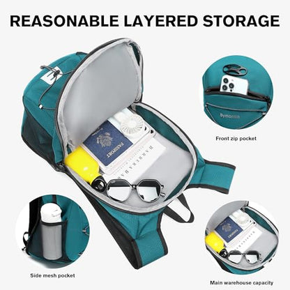 Ultra-Light Soft Daypack 15L/20L, Cushioned Breathable Back Panel Backpack, Lightweight Packable Travel Backpack (Green, 15L) - color: Green, size: 15L