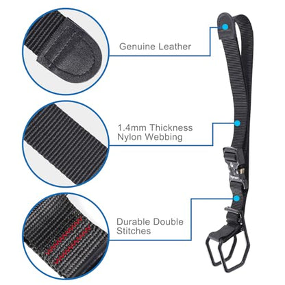 Vigorport Luggage Hook Strap, J Hook for Add a Bag Luggage, Multi Adjustment Bag Strap Hook with Hands Free - size: Small size/Metal buckle